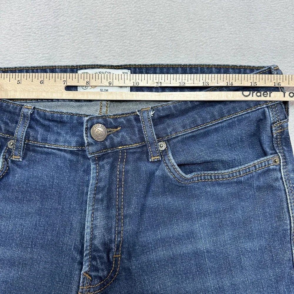 FatFace Jeans Mens 32x32 Blue Slim Fit Eco‎ Denim Straight Leg StreetWear Casual